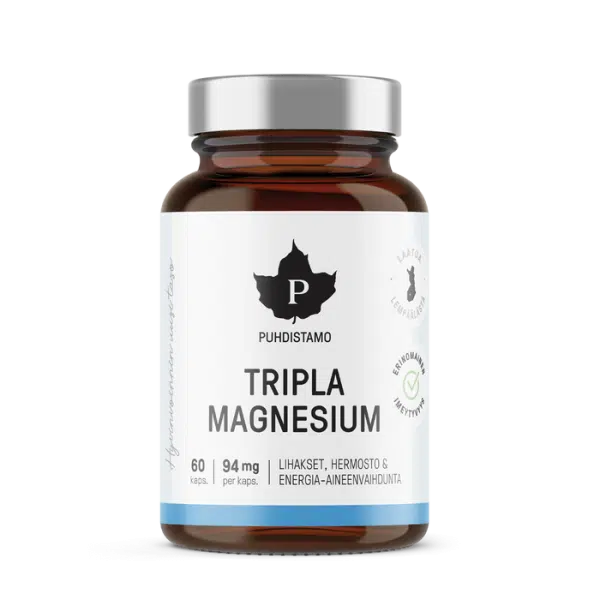 Trigubas magnis, 60 kapsulių