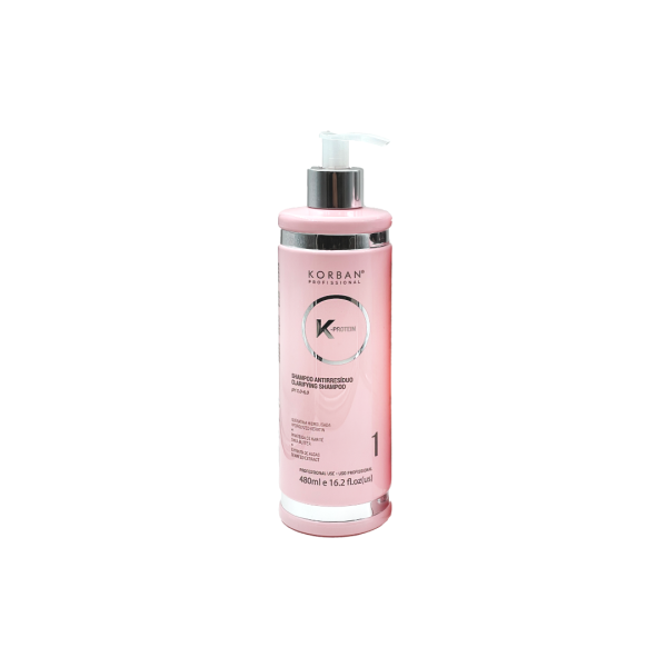 KORBAN K-PROTEIN CLARIFYING SHAMPOO-1 VALOMASIS ŠAMPŪNAS, 480 ML
