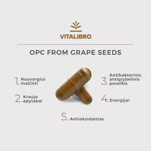 Oligomeriniai Proantocianidinai (OPC) Iš Vynuogių Kauliukų