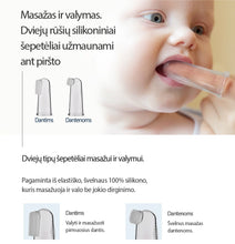 Įkelti vaizdą į galerijos rodinį, Mother-K silikoninis dantų šepetėlis-masažuoklis
