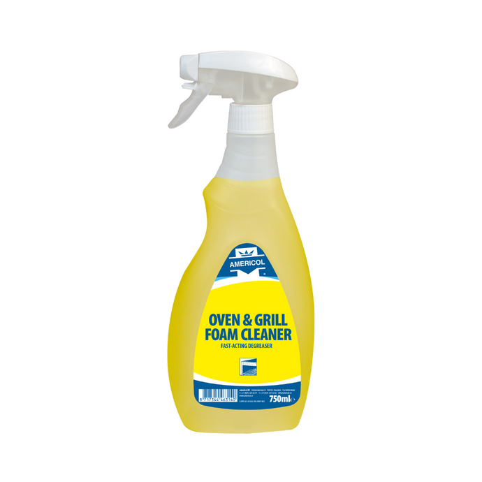Orkaičių, grilių, gartraukio grotelių valymo putos - AMERICOL OVEN & GRILL FOAM CLEANER 0,75 l